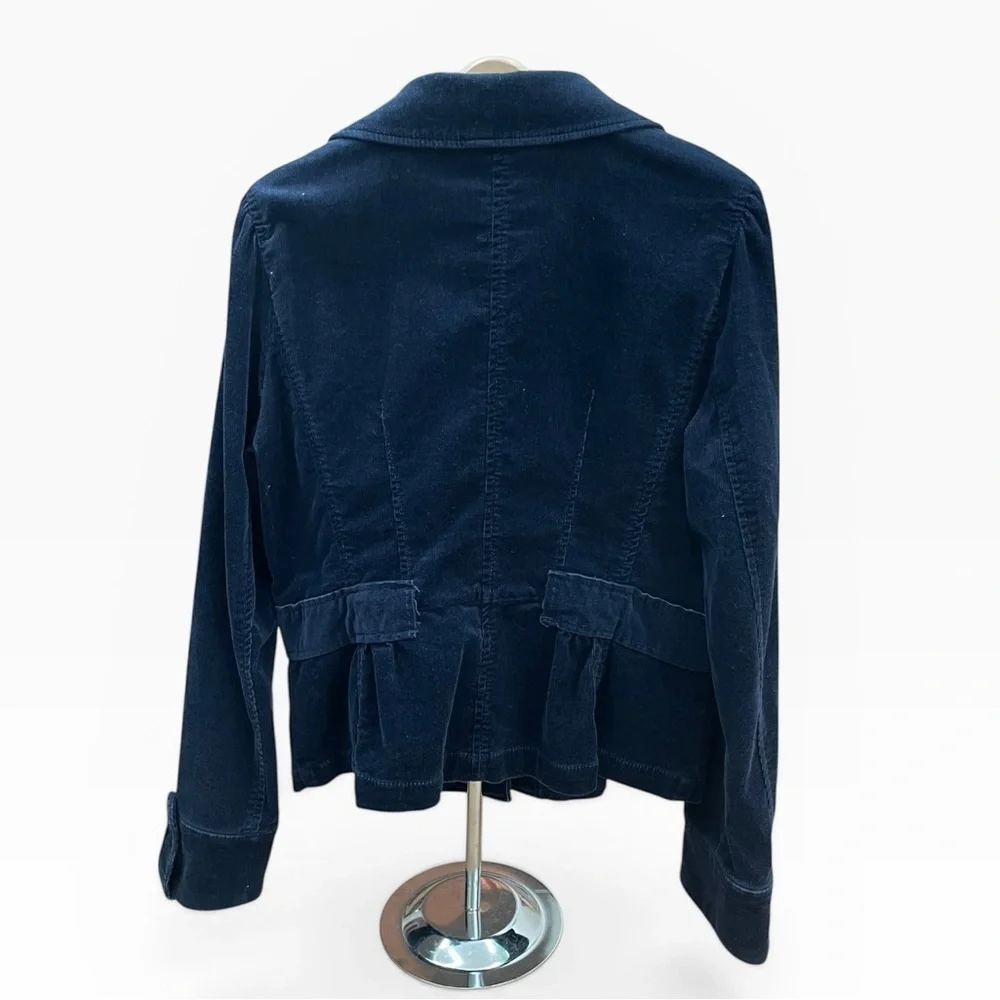 LOFT Navy Corduroy Tailored Blazer size: 8 - Picture 2 of 10